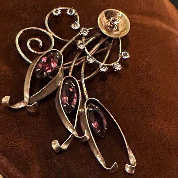 Large 1940s goldfilled brooch - Picture 7 of 7